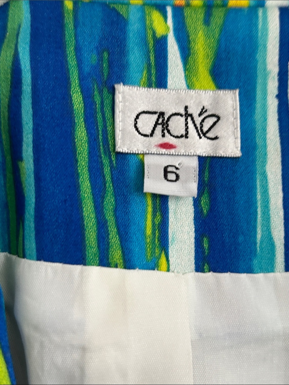 Cache Blue & Green Striped Lined Jacket
